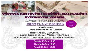 Výstava krojových součástí malovaných květinovým vzorem 1